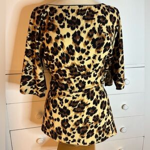 Vintage Leopard Print Terrycloth Swim Cover